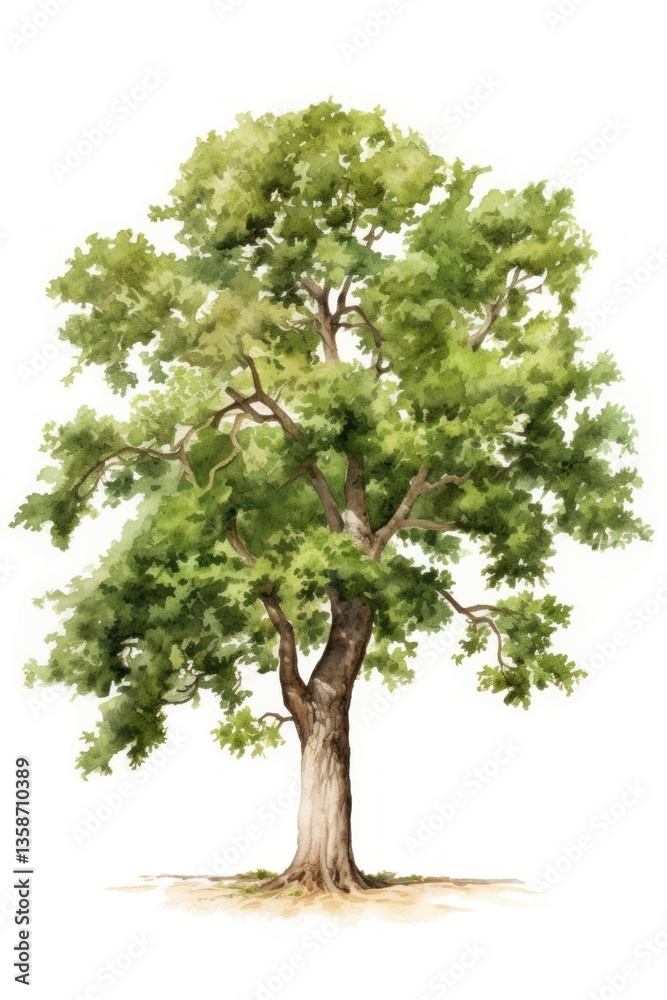 Obraz premium Oak tree plant white background tranquility.