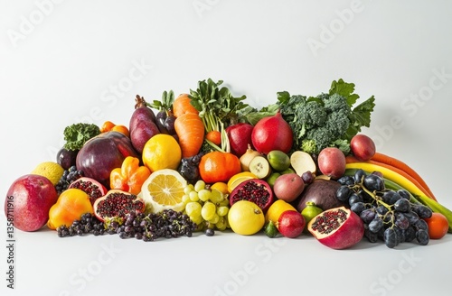 Fototapeta Naklejka Na Ścianę i Meble -  Colorful array of fresh fruits and vegetables (6)