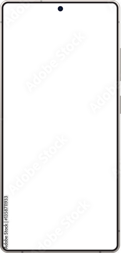 front side android flagship mobile mockup. mobile phone mockup technology vector illustration graphic for design element.