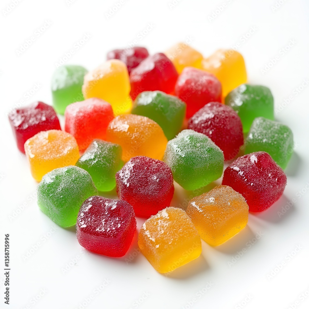 colorful fruit jelly candies on white transparent background colorful fruit jelly candies on white transparent background