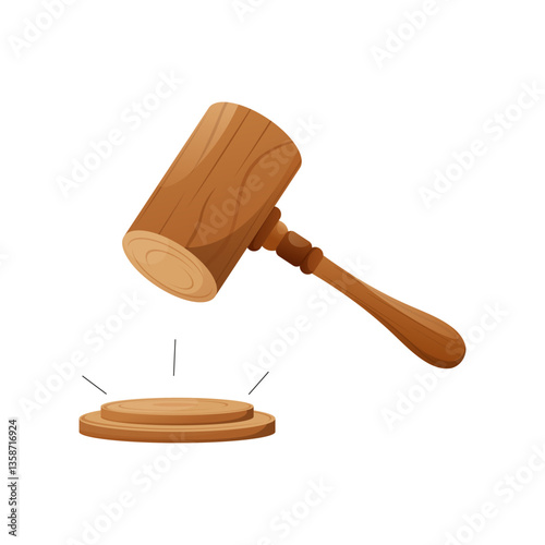 Court gavel. Judge's decision gavel