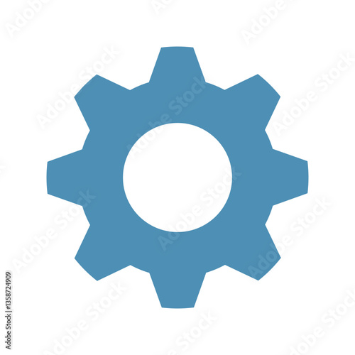 Gear shape icon. Vector sign. Engineering symbol