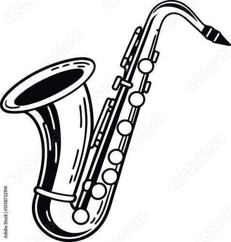 a saxophone vector icon