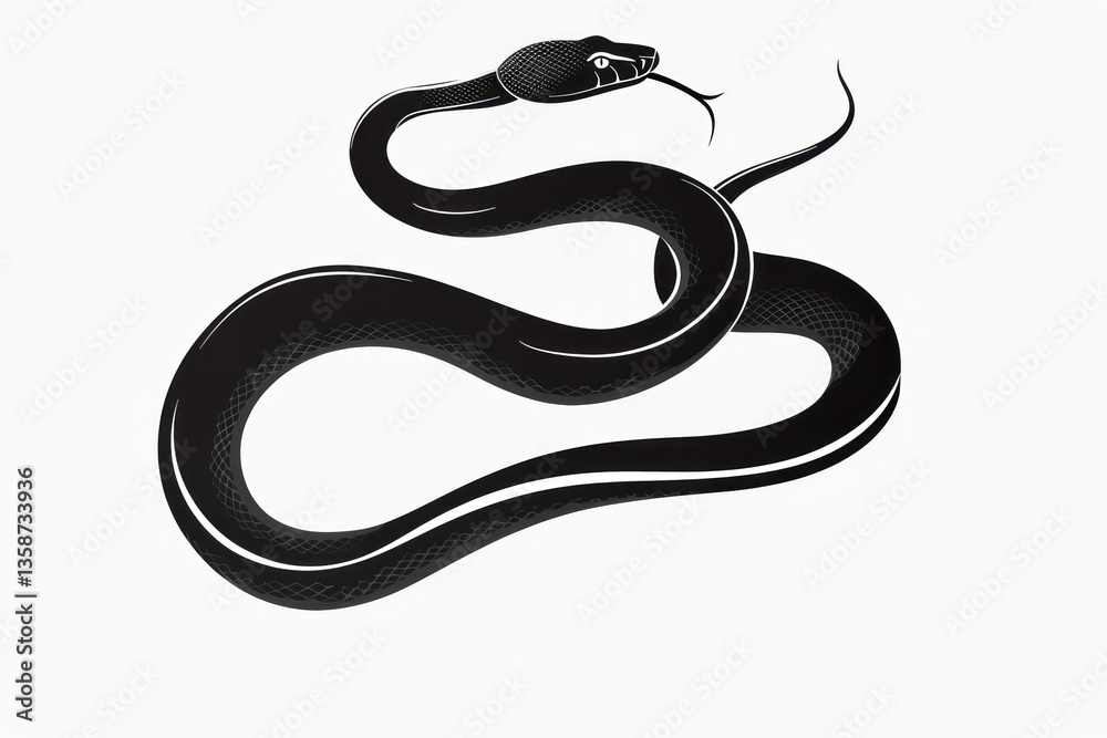 Obraz premium Snake reptile animal smoke pipe.