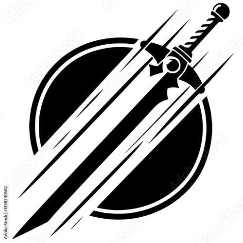 Sword logo silhouette