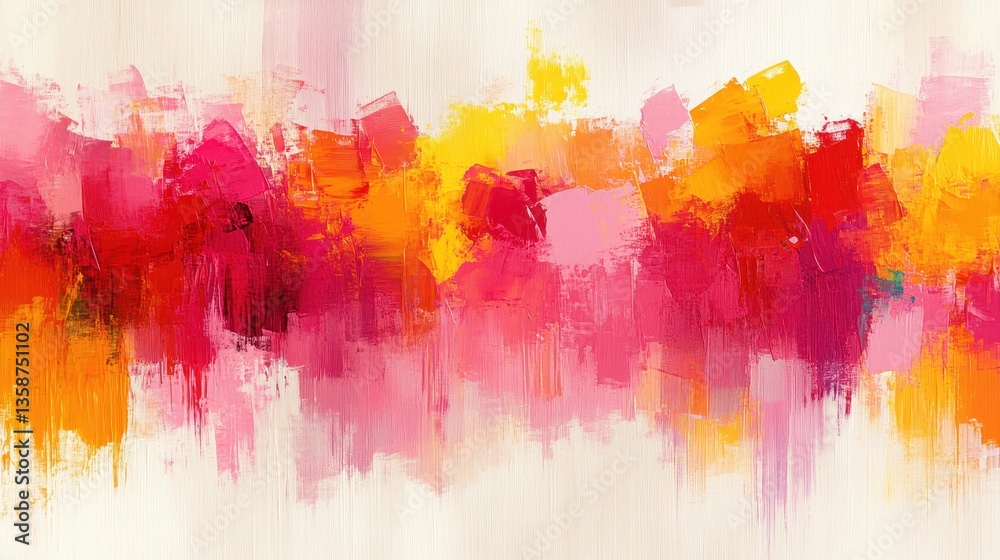 Fototapeta premium Abstract art, vibrant colors, paint strokes, textured background, website banner