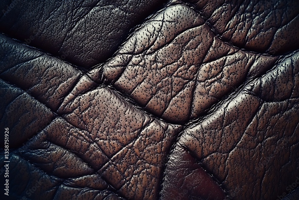 Naklejka premium Intricate Quilted Brown Leather Texture with a Detailed Pattern Close-up