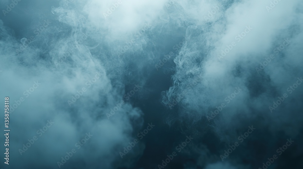 Obraz premium Wispy clouds of vapor swirling amidst a dark backdrop