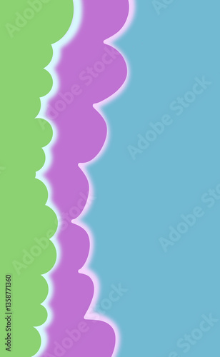 Abstract Wavy Background in Pastel Colors