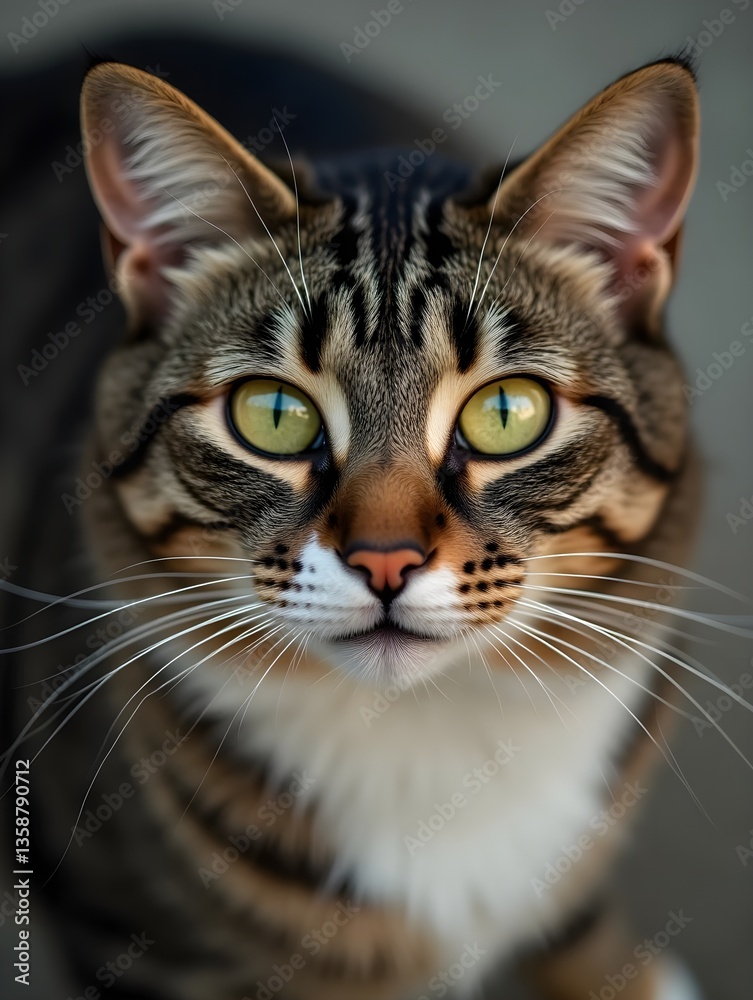 A close up of a cat with green eyes A close up of a cat with green eyes