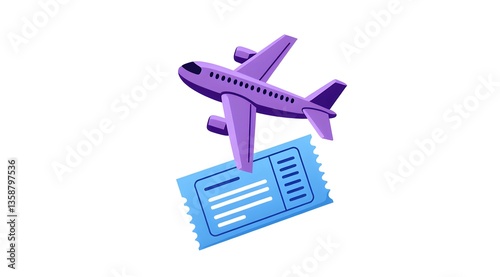 Cartoon airplane travel booking