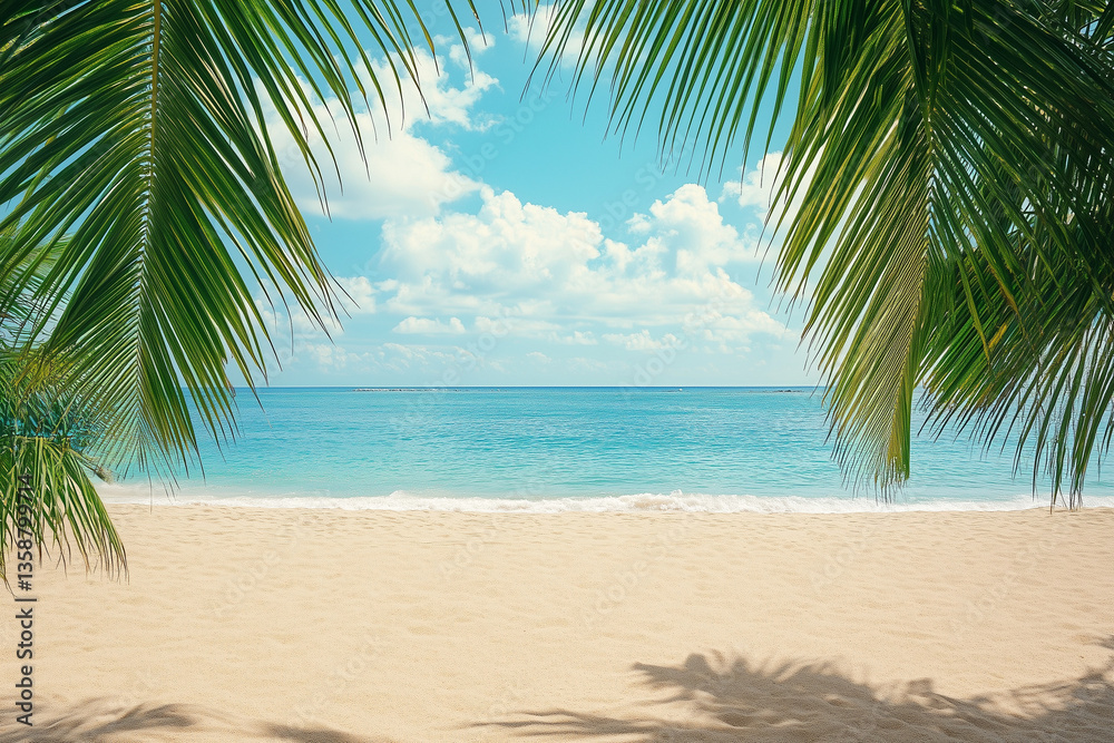 Fototapeta premium coconut palm tree on the beach
