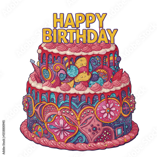 Birthday Cake Illustration