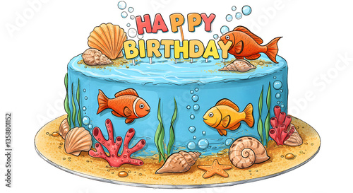 Birthday Cake Illustration