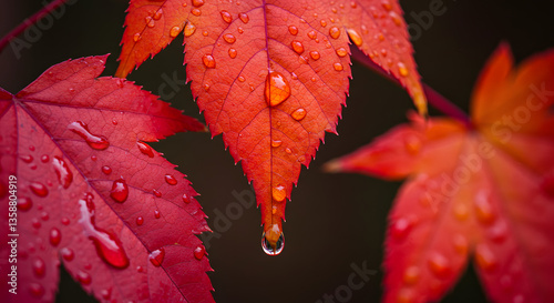 red autumn leaves
