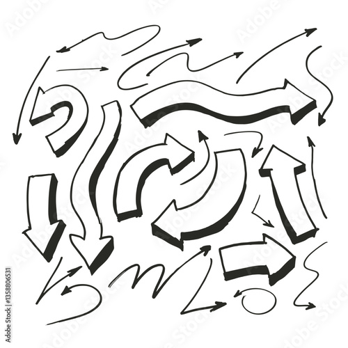 Arrows Hand drawn set collection