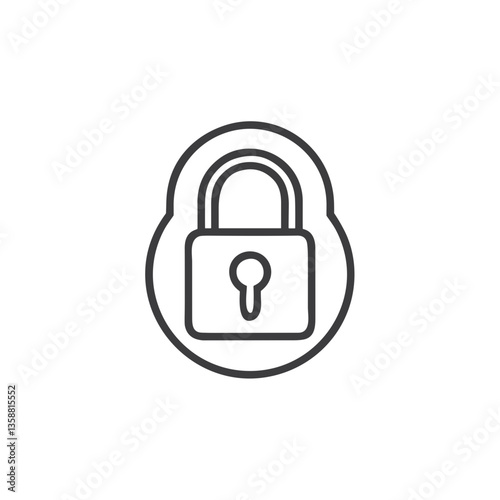 Lock Icon for Security Systems, Password Protection Graphics, Privacy Apps, Data Safety Interfaces and Digital Access Control Design
