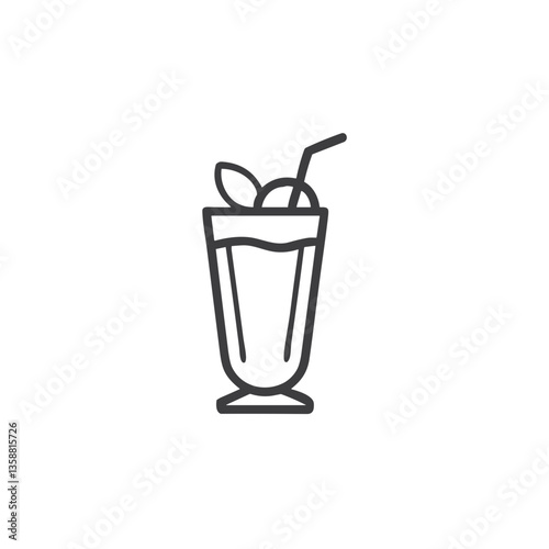 Smoothie Icon for Food Apps, Menu Design, Recipe Blogs, Healthy Lifestyle Websites and Nutrition Guides