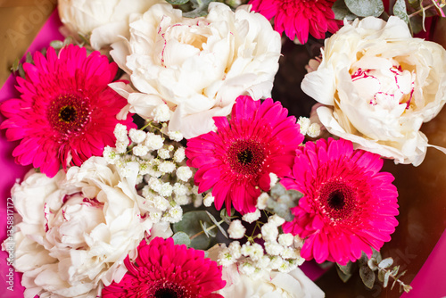 bouquet of flowers at florist