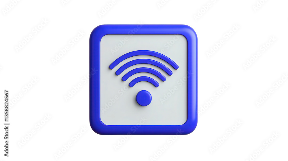 A Wireless signal icon in blue and white, symbolizing connectivity and technology. This graphic represents modern communication A Wireless signal icon in blue and white, symbolizing connectivity and technology. This graphic represents modern communication