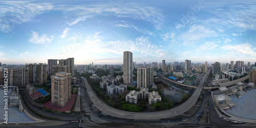 Wallpaper Mural Mumbai Metro cityscape VR 360 Equirectangular Spherical Panorama Torontodigital.ca