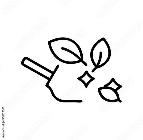Decomposer Icon Symbolizing Leaf Breakdown in Microlife  