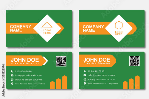 business card illustration design template stock illustration.