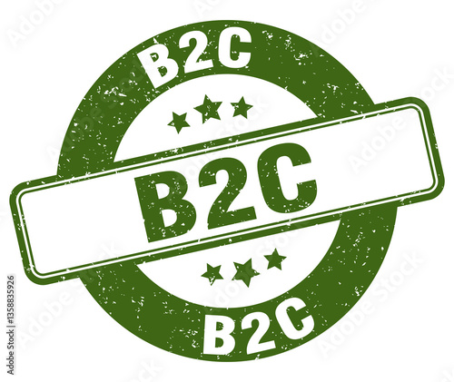 b2c stamp. b2c label. round grunge sign