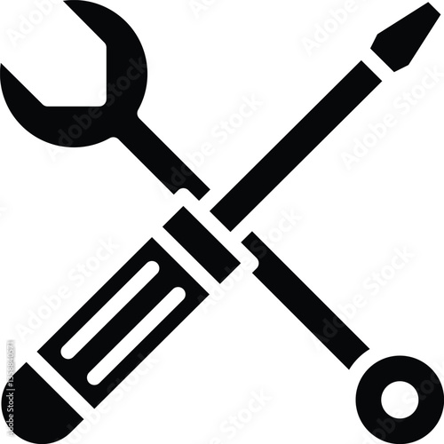 Troubleshoot Icon Vector Illustration on White Background.