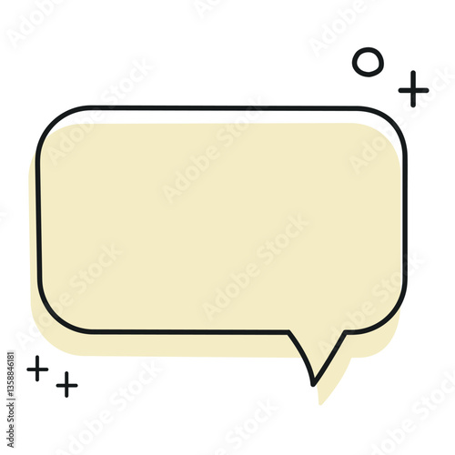 かわいい吹き出しのベクターイラスト、会話や雑談のあしらい素材
