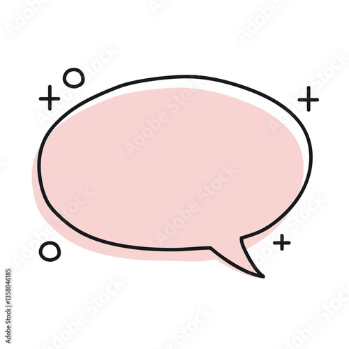 かわいい吹き出しのベクターイラスト、会話や雑談のあしらい素材