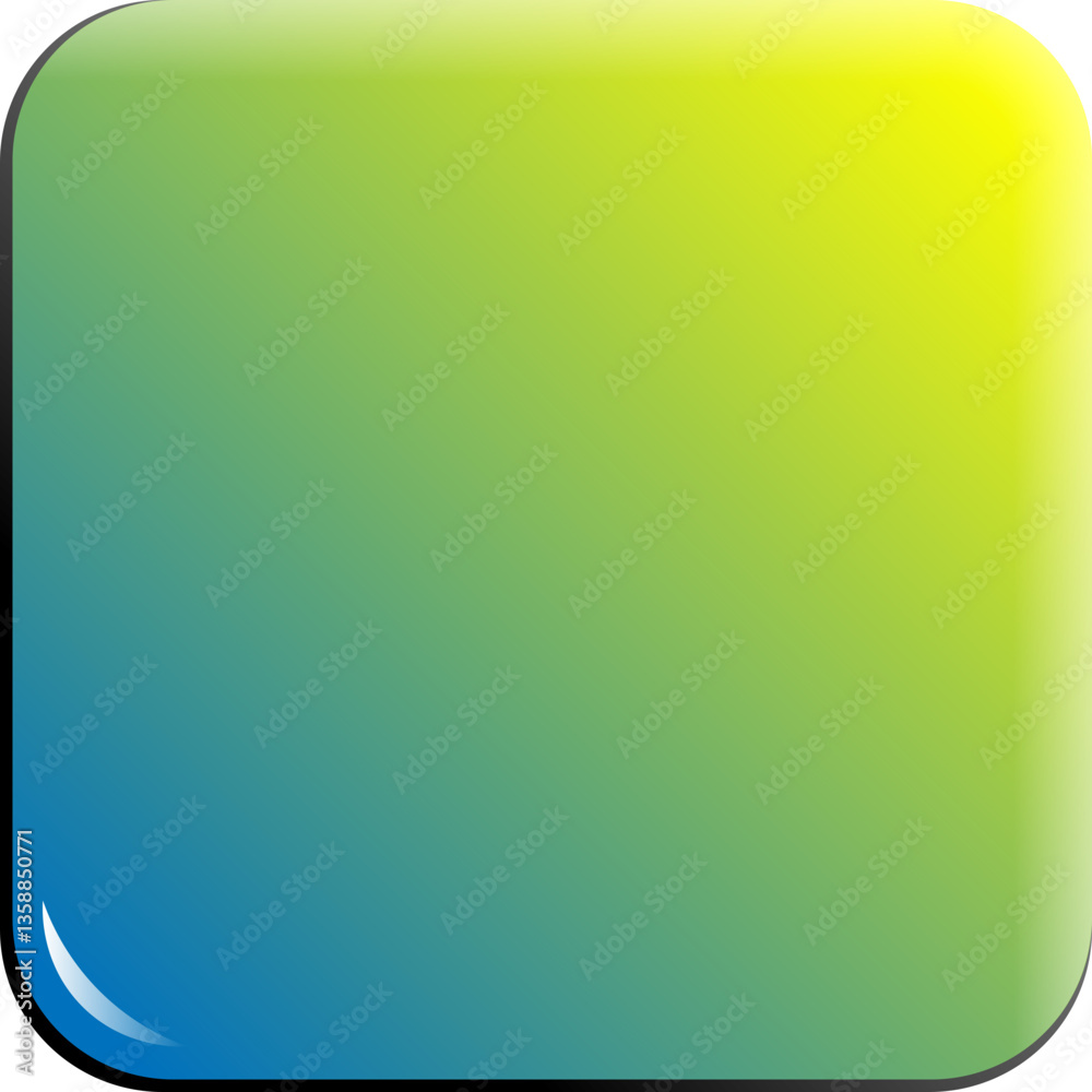 glossy blue, yellow gradient square button icon for mobile app 3d editable vector illustration glossy blue, yellow gradient square button icon for mobile app 3d editable vector illustration