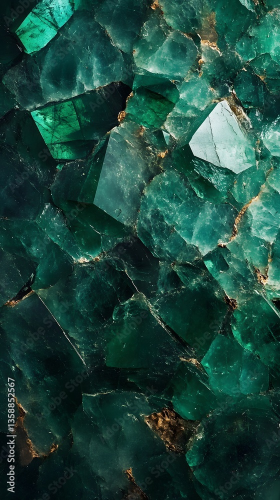 34. A polished emerald gemstone surface with natural imperfections 34. A polished emerald gemstone surface with natural imperfections