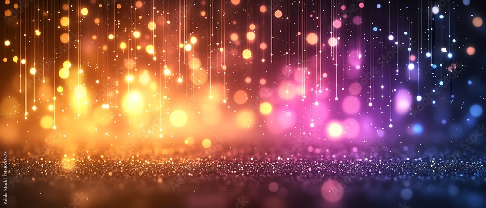 Obraz premium A beautiful scene of sparkling lights and glitter across a surface