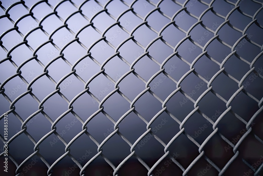 Fototapeta premium A photo of a chain-link fence