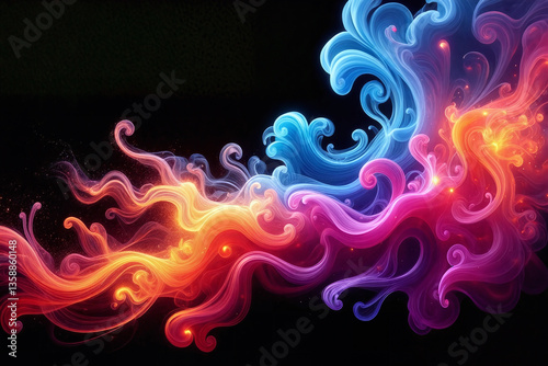 abstract colorful background with smoke