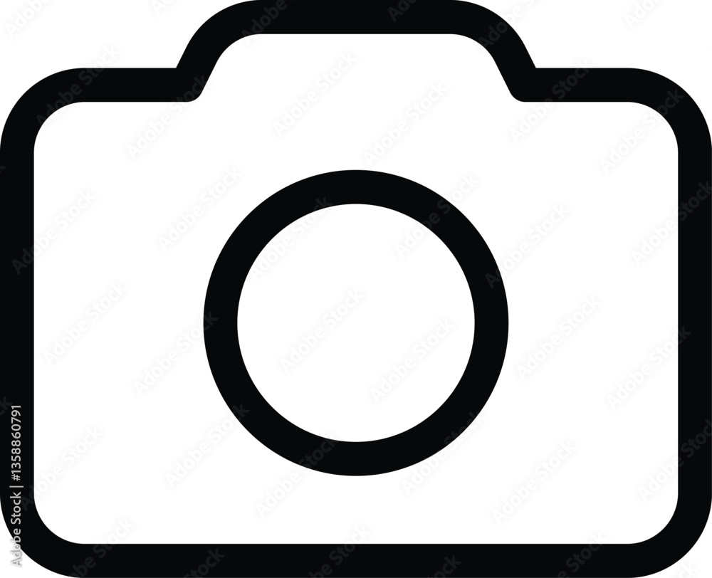 A Simple Camera Icon Line Art Vector Illustration. A Simple Camera Icon Line Art Vector Illustration.