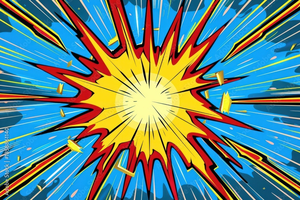 Fototapeta premium Zoom electric shock effect backgrounds abstract pattern.