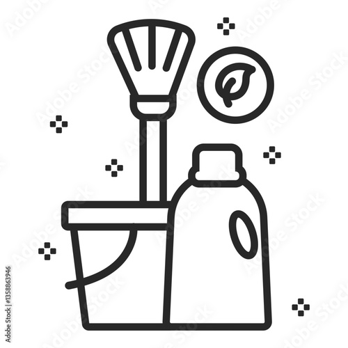 Eco Friendly Cleaning Icon