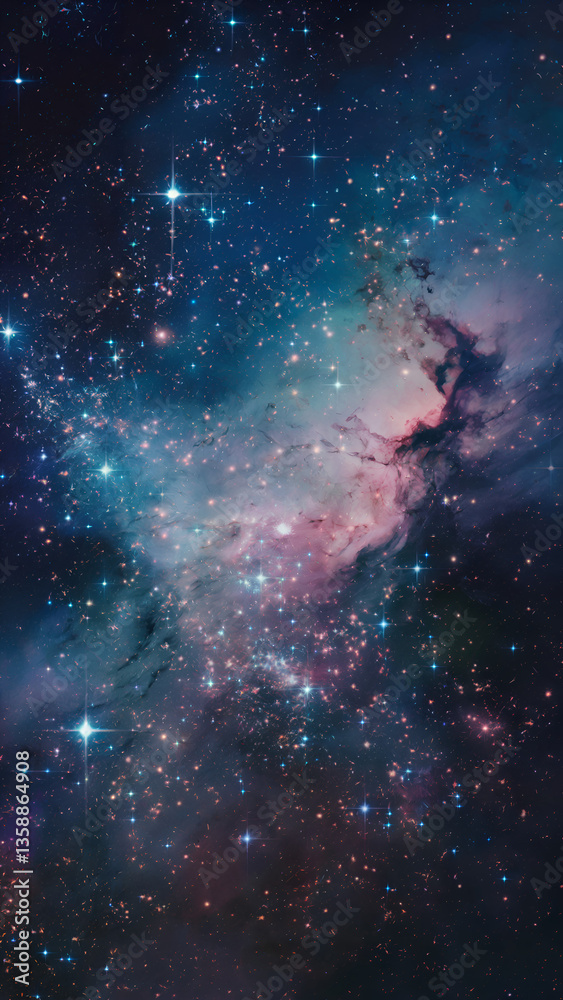 Sparkling galaxy dust background with stars, nebulae, and cosmic dust in dark hues. Sparkling galaxy dust background with stars, nebulae, and cosmic dust in dark hues.