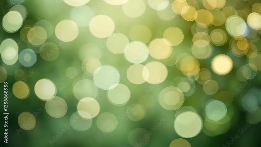 Abstract Green And Yellow Bokeh Background With Glowing Circles Abstract Green And Yellow Bokeh Background With Glowing Circles
