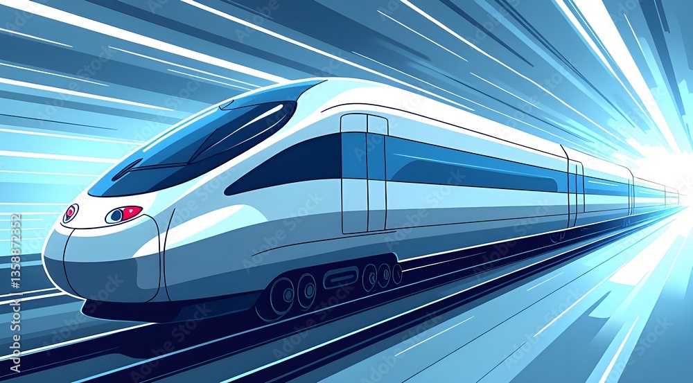 Fototapeta premium The Racing Future Train