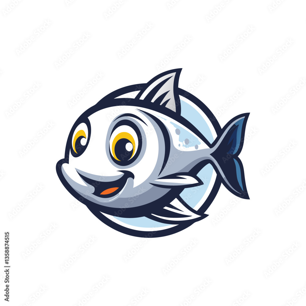 Fototapeta premium creative fish mascot logo icon vector art design