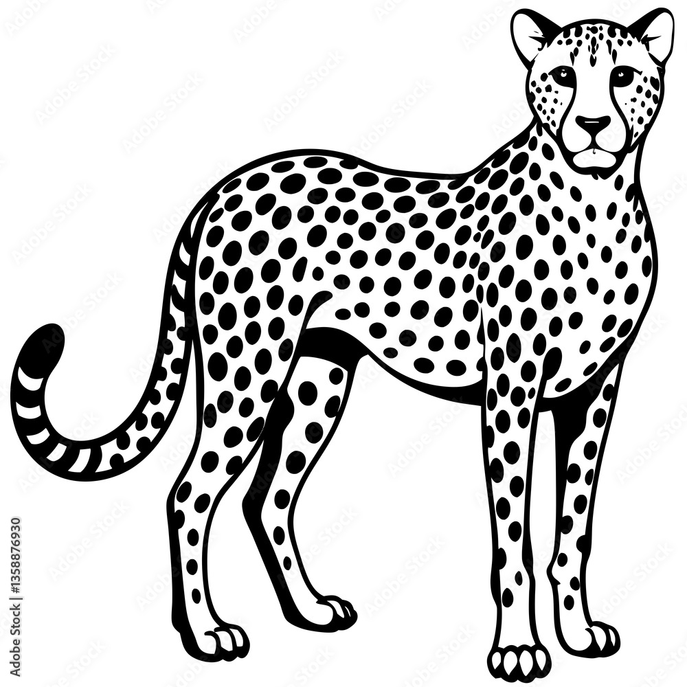 Cheetah Vector Illustration – High-Quality Wildlife Graphic Design File Cheetah Vector Illustration – High-Quality Wildlife Graphic Design File