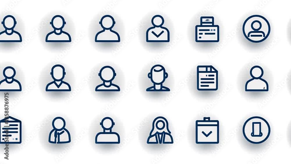Business Card Icons for Contact Information Design Elements Generative AI Business Card Icons for Contact Information Design Elements Generative AI