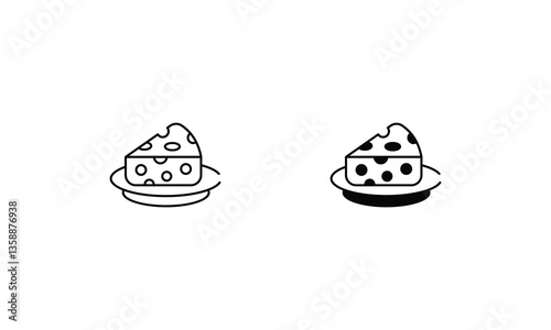 Cheese icons set vector stock illustration