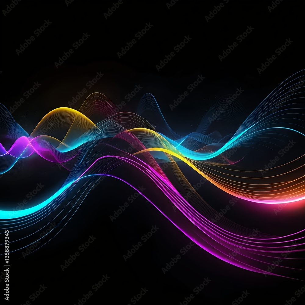 Obraz premium Abstract Neon Waves