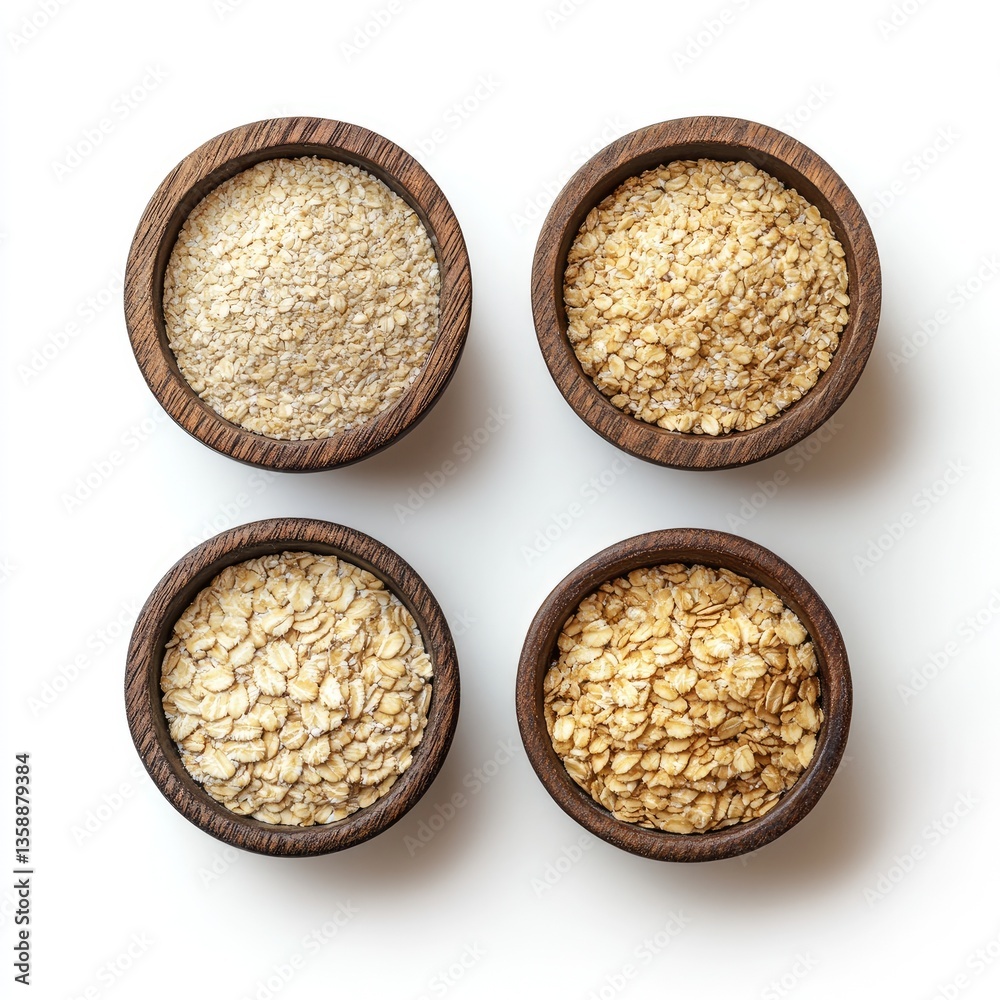 A healthy bowl containing isolated raw buckwheat, brown and white rice, and various organic cereal grains A healthy bowl containing isolated raw buckwheat, brown and white rice, and various organic cereal grains