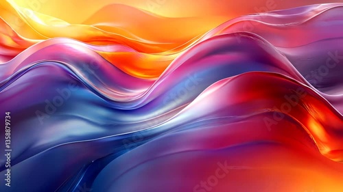 Wallpaper Mural Vibrant Colorful Abstract Waves Background Torontodigital.ca