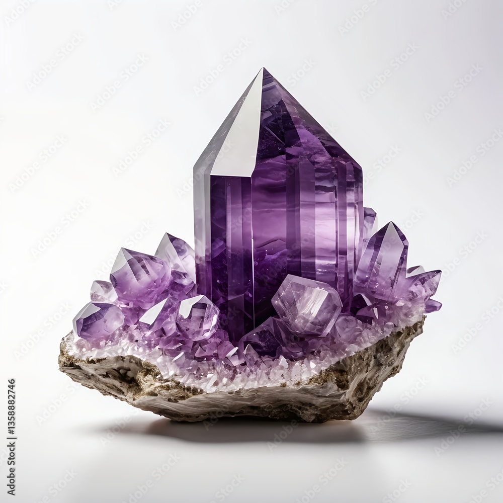 Fototapeta premium Amethyst Geode Crystal Cluster